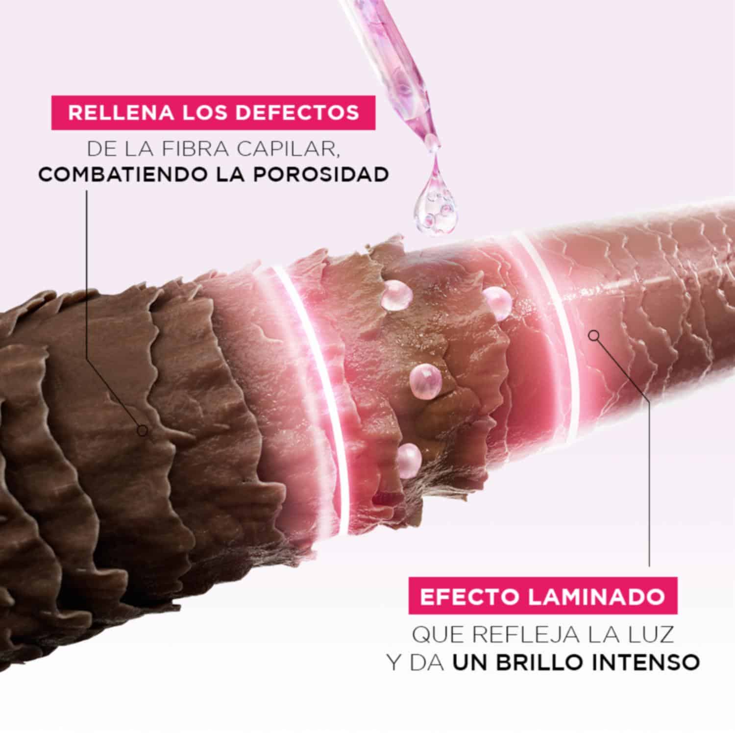 Crema Para Peinar Glycolic Gloss Para Cabello Opacos Poroso ELVIVE L'ORÉAL 300 Ml - Imagen 4