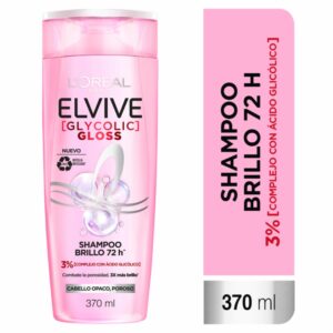 Shampoo Capilar Glycolic Gloss Para Cabello Opacos Poroso ELVIVE L'ORÉAL 370 Ml