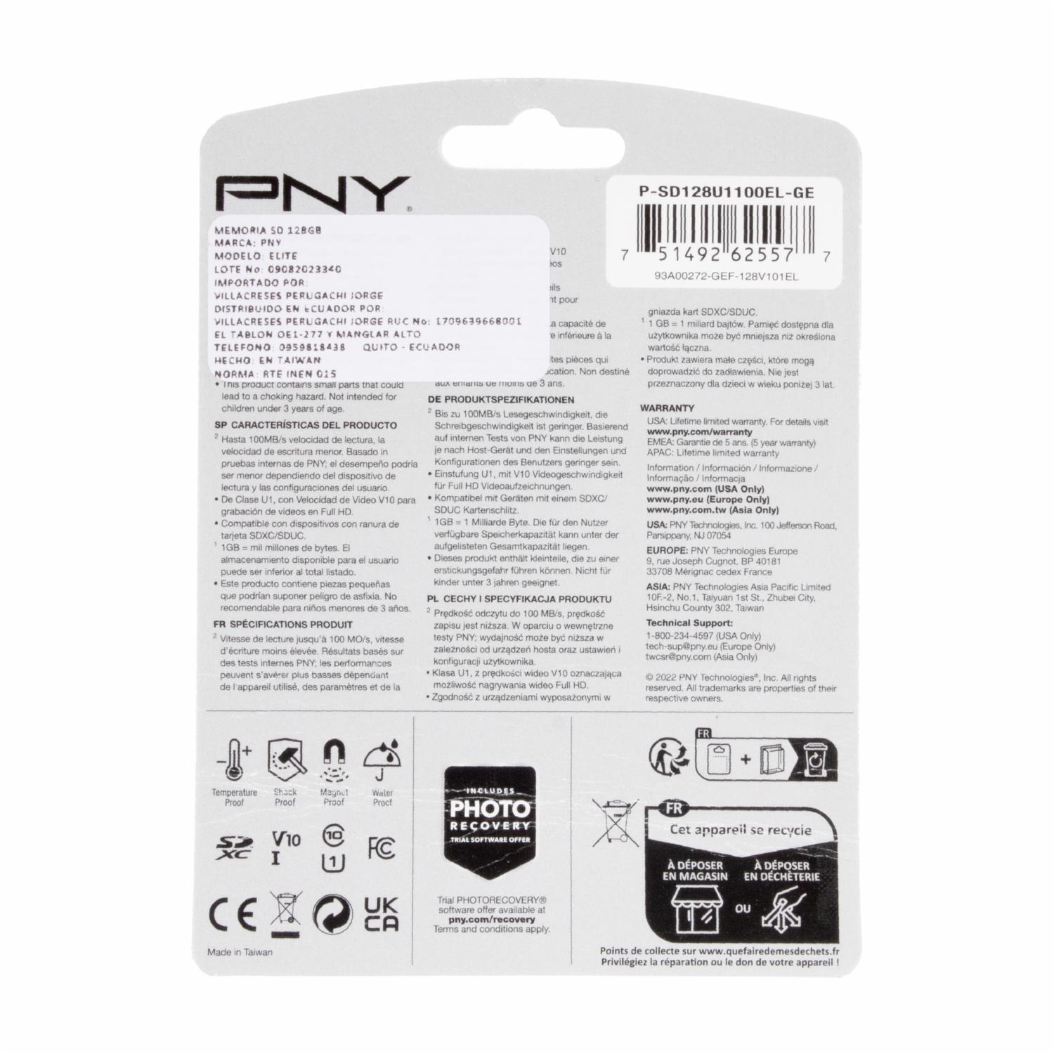 Memoria Flash Elite PNY 128 Gb - Imagen 2