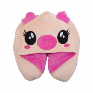 Cojín Infantil Para Cuello Diseño Con Capucha Cerdito LILY TOY'S 35 Cm