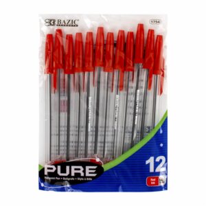 Bolígrafo Pure Color Rojo BAZIC Unidad