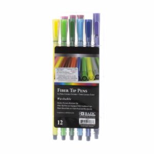 Bolígrafo En Gel 12 Colores Lavables BAZIC 1 X 12 Uds