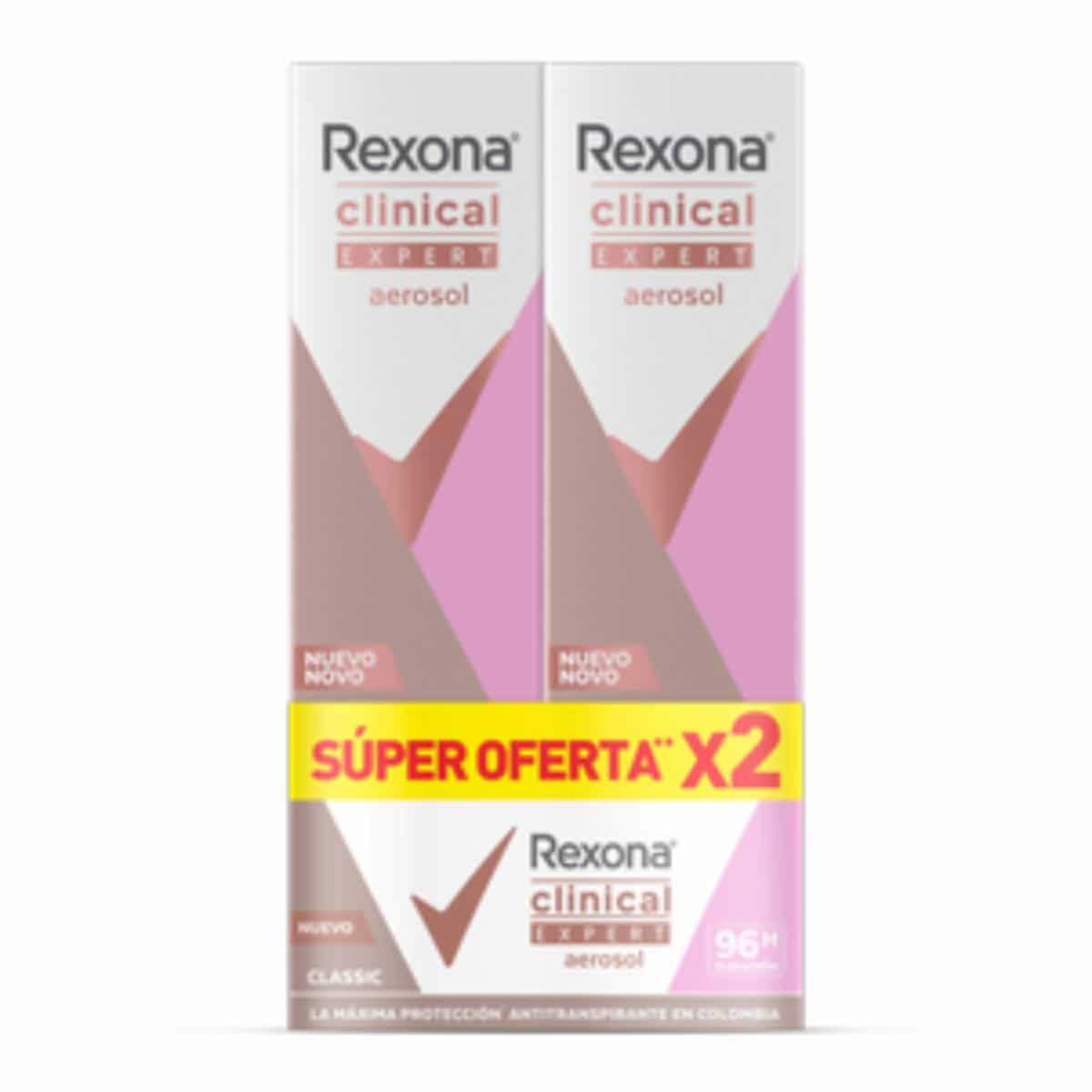 Desodorante En Aerosol Para Dama Clinical Expert 2do 40% De Descuento REXONA 2 X 150 Ml - Imagen 4