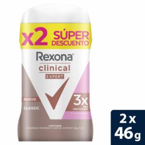 Desodorante En Barra Para Dama Clinical Expert REXONA 2 X 46 G