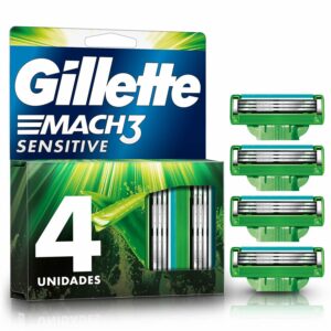 Repuesto Afeitadora Caballero Mach 3 Sensitive GILLETTE X 4 Uds