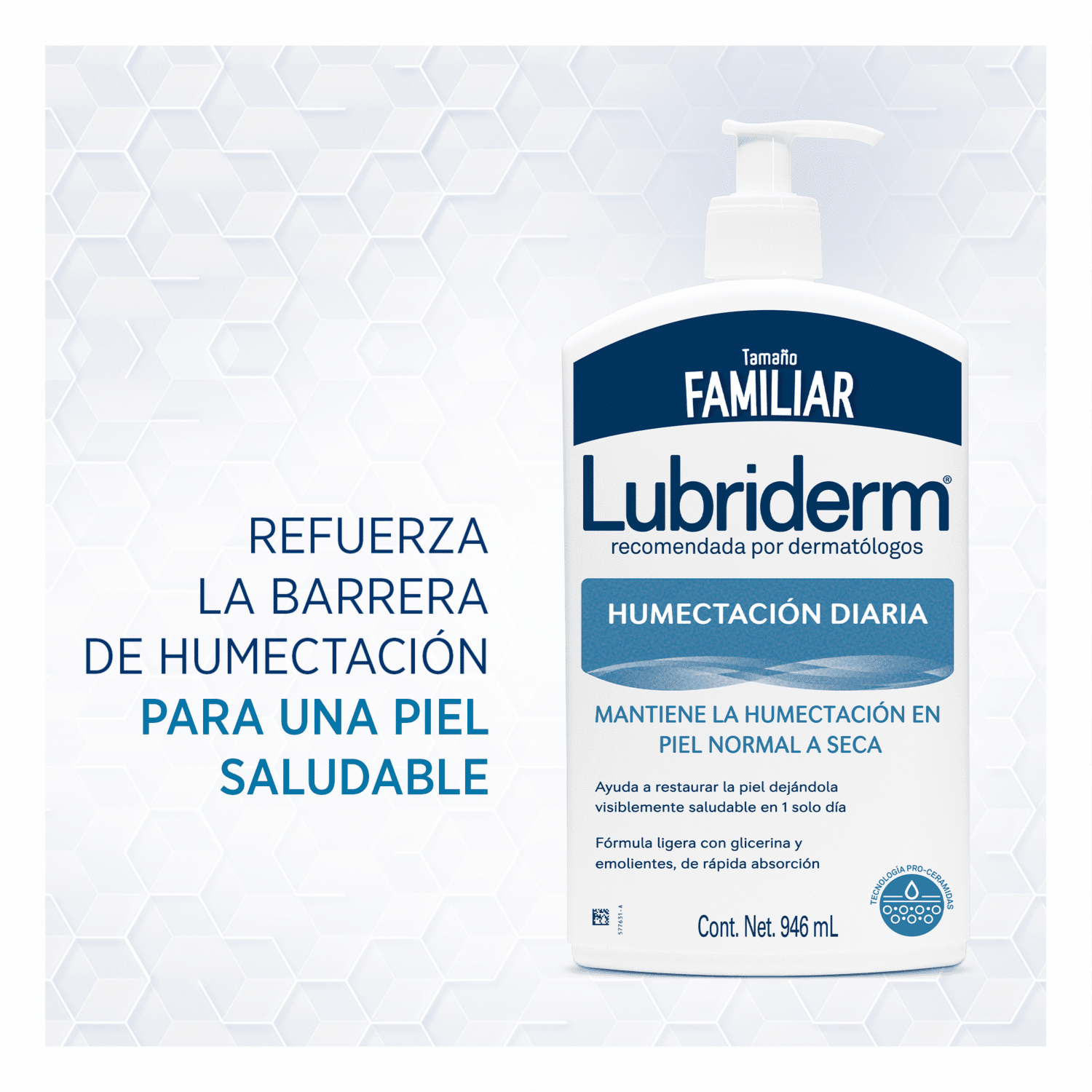 Crema Corporal Humectación Diaria Para Piel Normal A Seca LUBRIDERM 946 Ml - Imagen 4