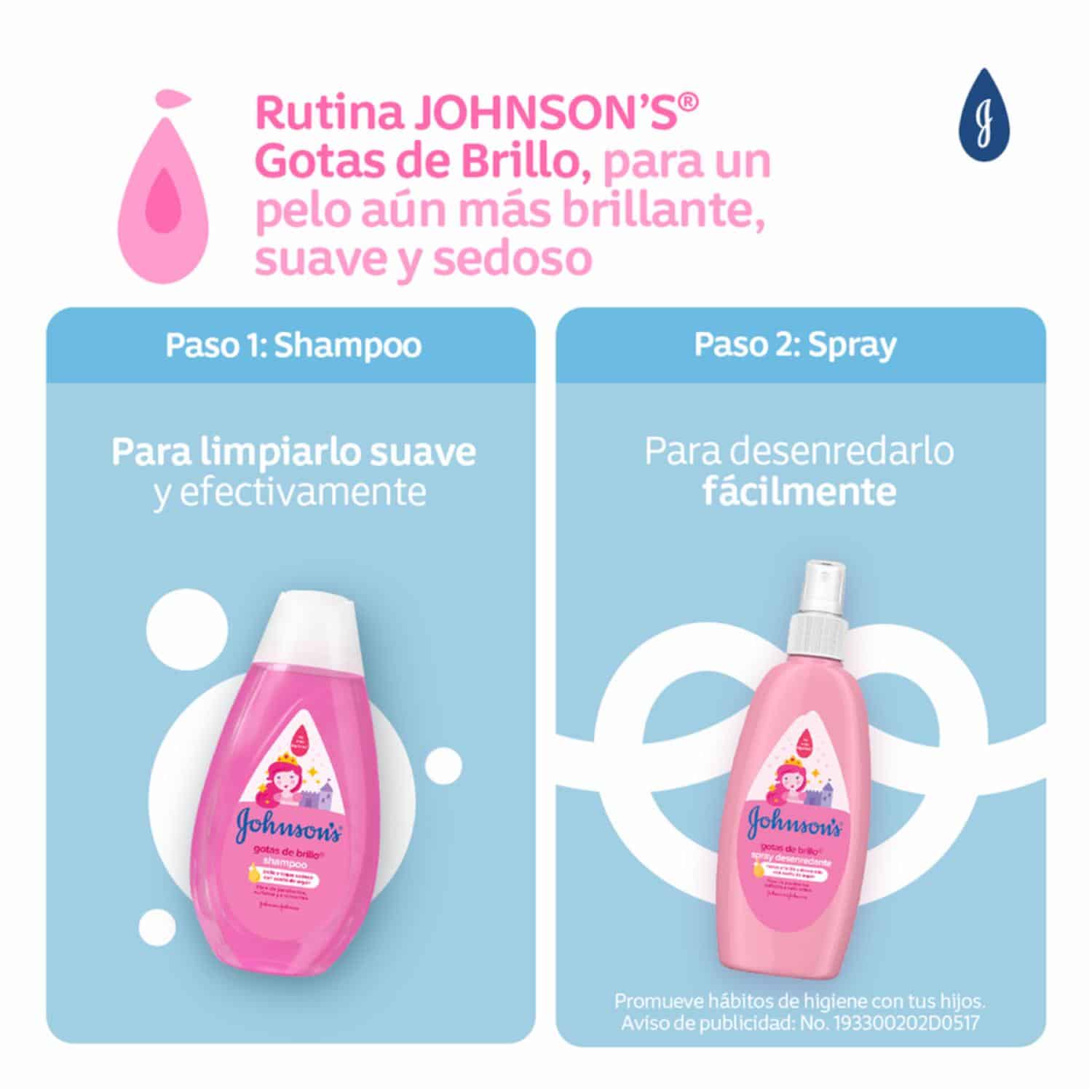 Shampoo Bebé Gotas De Brillo JOHNSON'S 400 Ml - Imagen 5