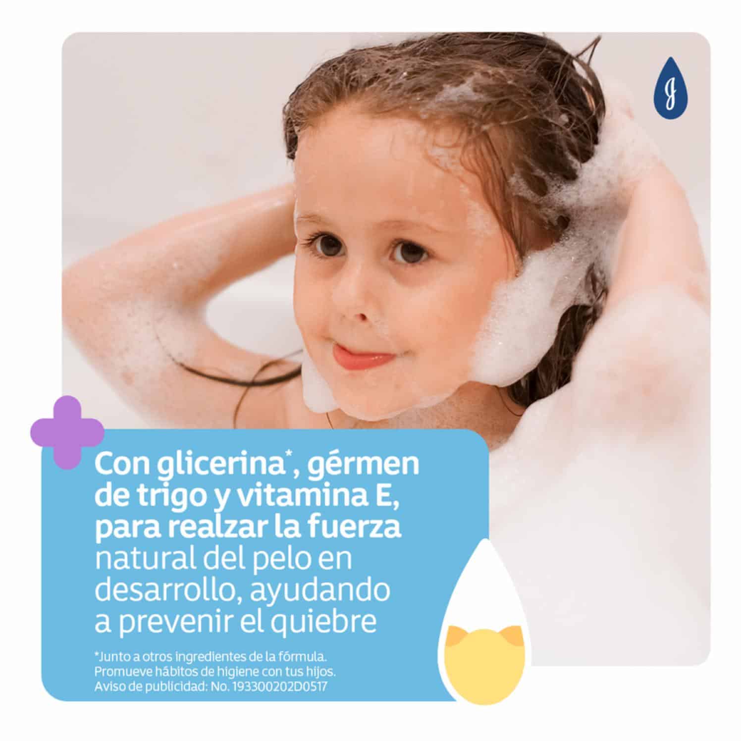 Shampoo Bebé Fuerza Y Vitamina JOHNSON'S 400 Ml - Imagen 3