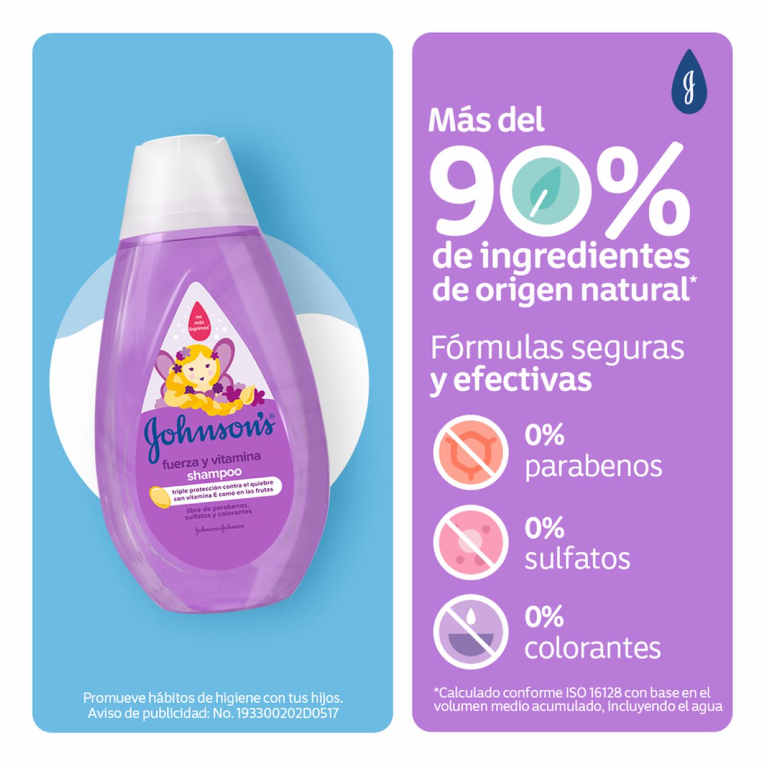 Shampoo Bebé Fuerza Y Vitamina JOHNSON’S 400 Ml