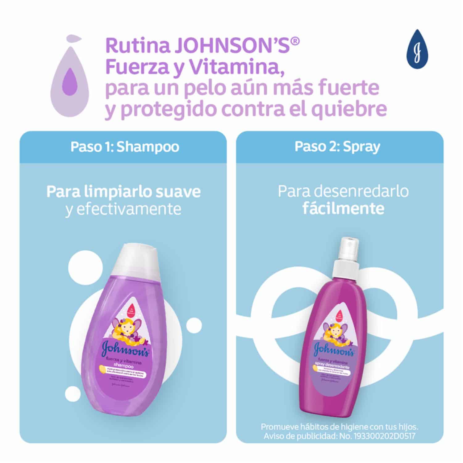 Shampoo Bebé Fuerza Y Vitamina JOHNSON'S 400 Ml - Imagen 5