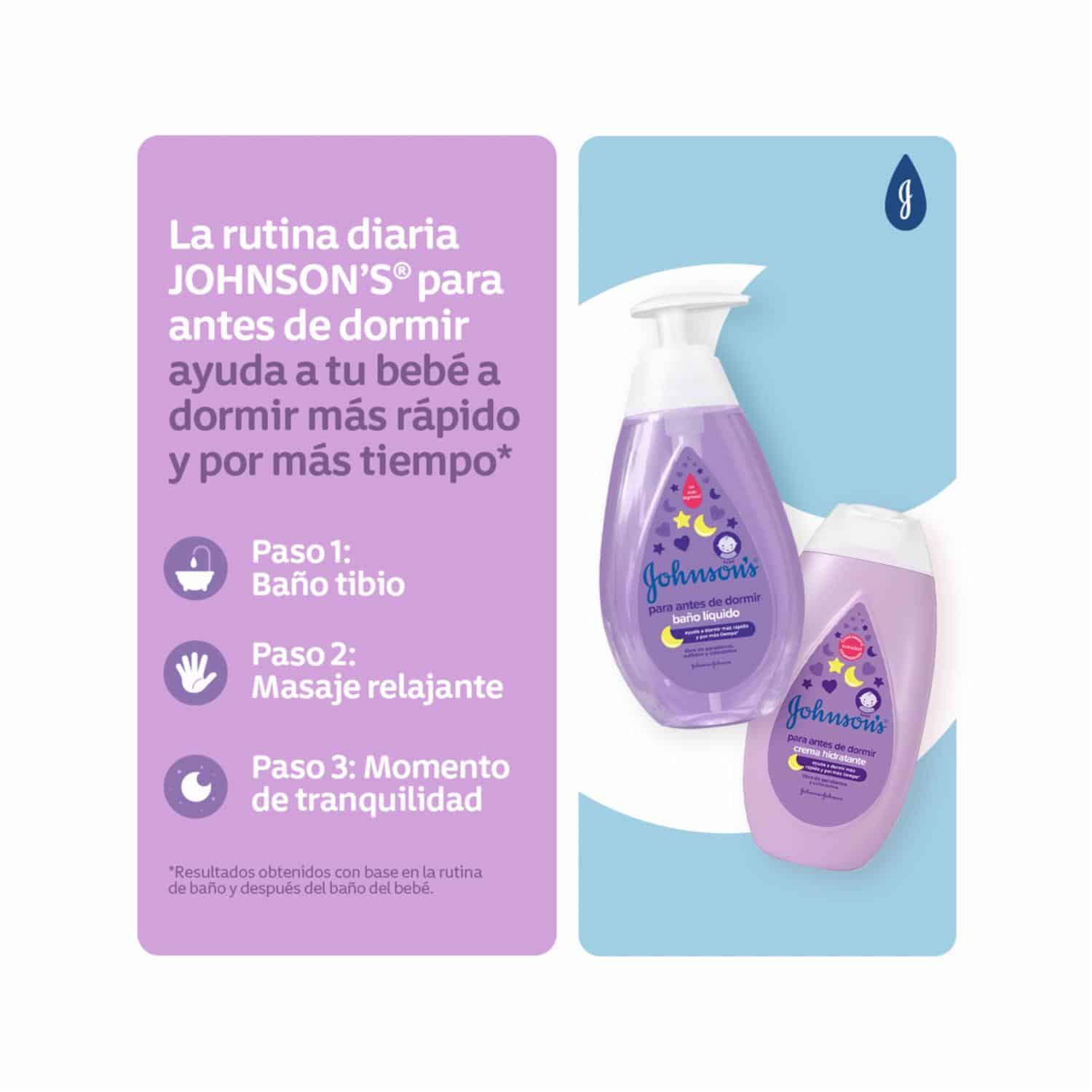 Baño Líquido Bebé Para Antes De Dormir JOHNSON'S 200 Ml - Imagen 5