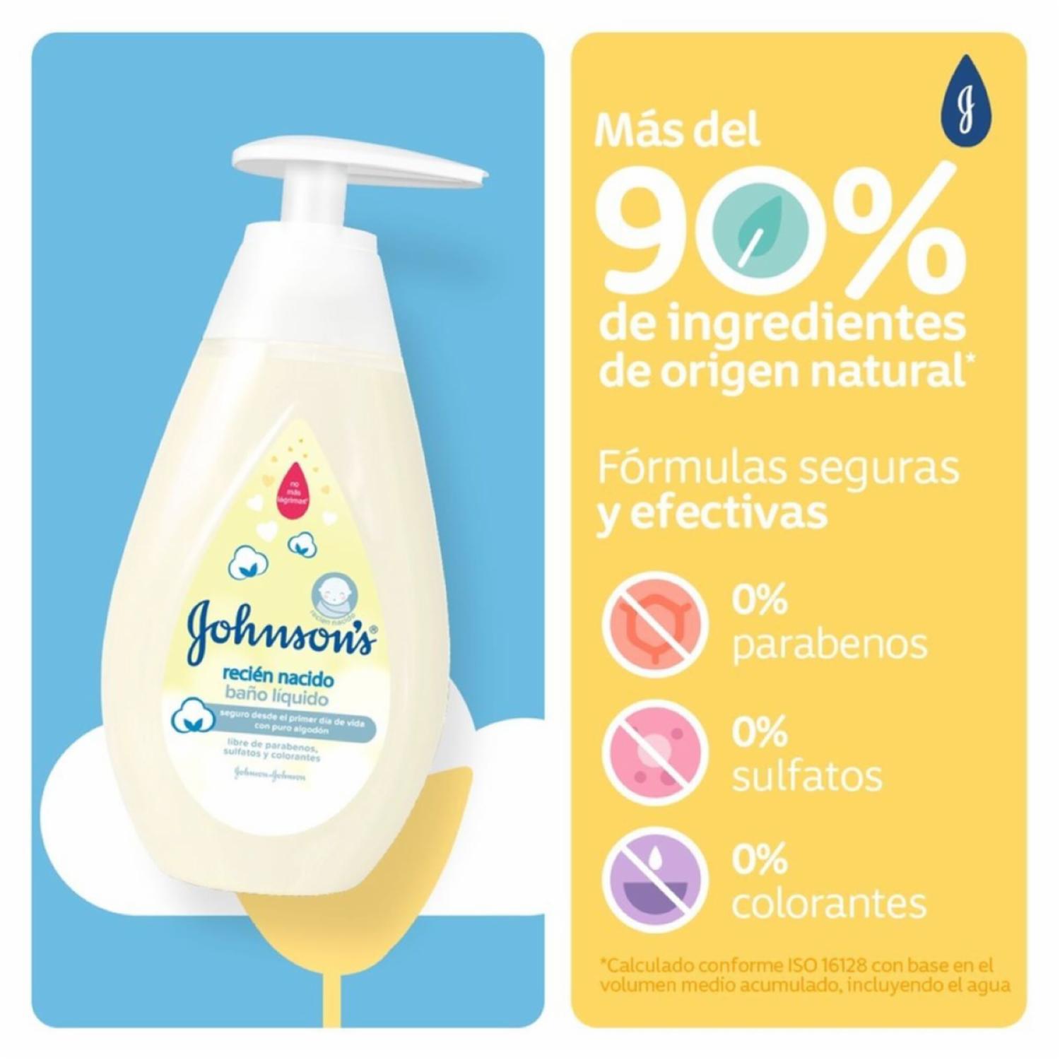 Baño Líquido Bebé Recién Nacido JOHNSON’S 200 Ml