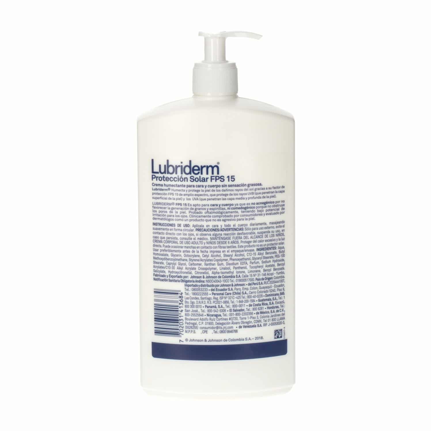 Crema Corporal Con Uv15 LUBRIDERM 946 Ml - Imagen 2