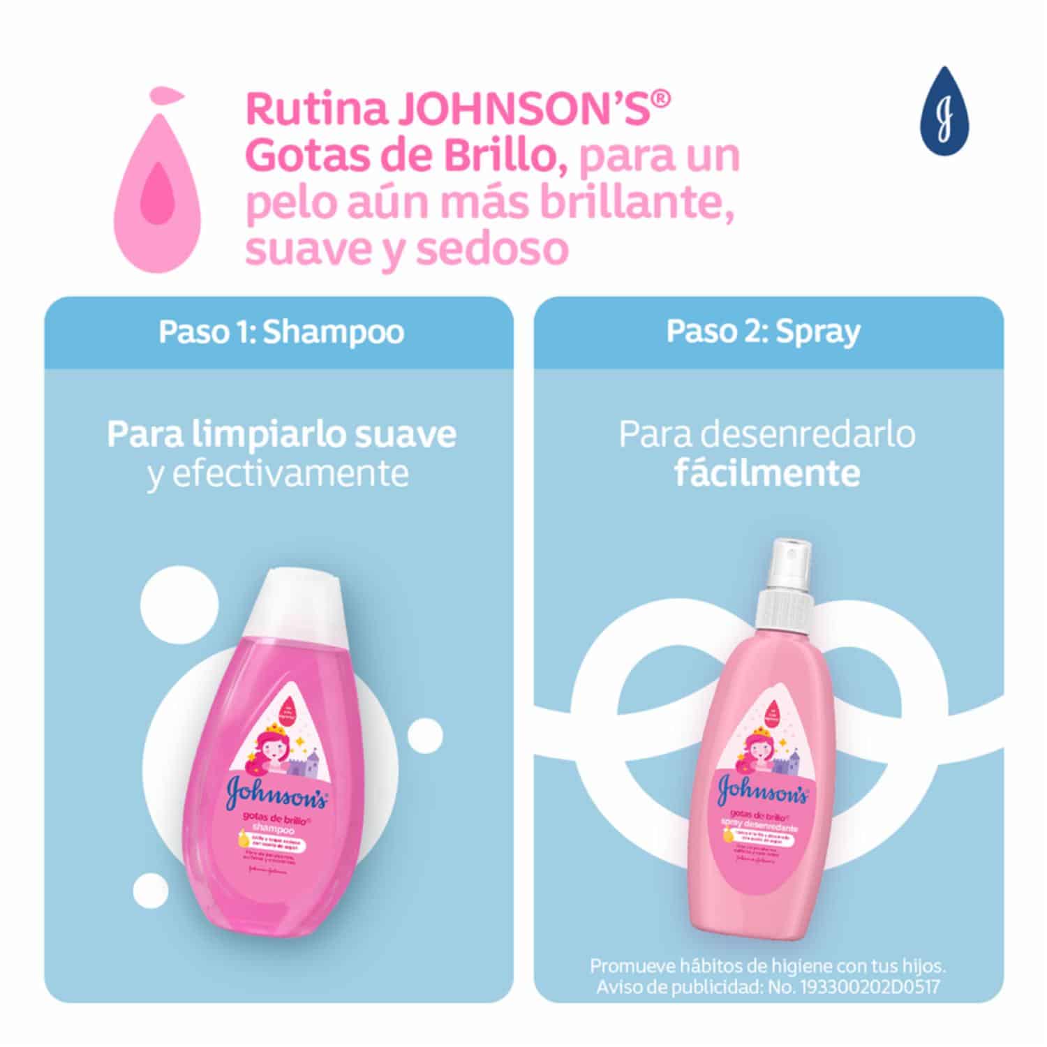Spray De Peinar Gotas De Brillo JOHNSON'S 200 Ml - Imagen 5
