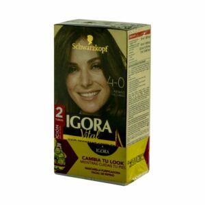 Tinte Capilar Doble Tubo Castaño Medio 4-0 IGORA VITAL Unidad