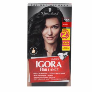Tinte Capilar Doble Tubo Doble Tubo 100 Negro IGORA BRILLANCE Unidad