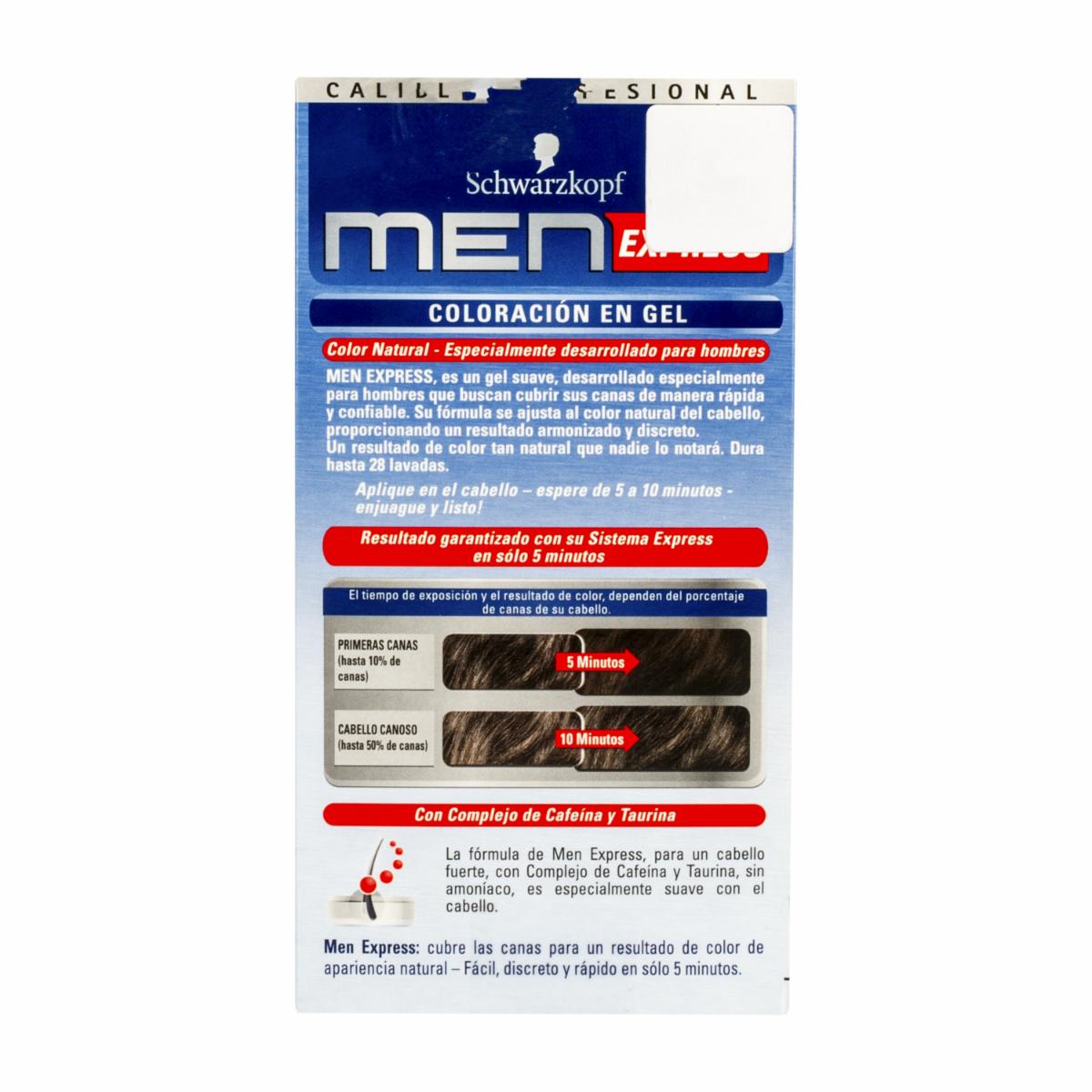 Tinte De Cabello En Gel Sin Amoníaco N° 80 Castaño Negro Natural MEN EXPRESS 1 Kit