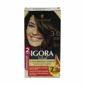 Tinte Capilar Doble Tubo Castaño 3-0 IGORA VITAL Unidad