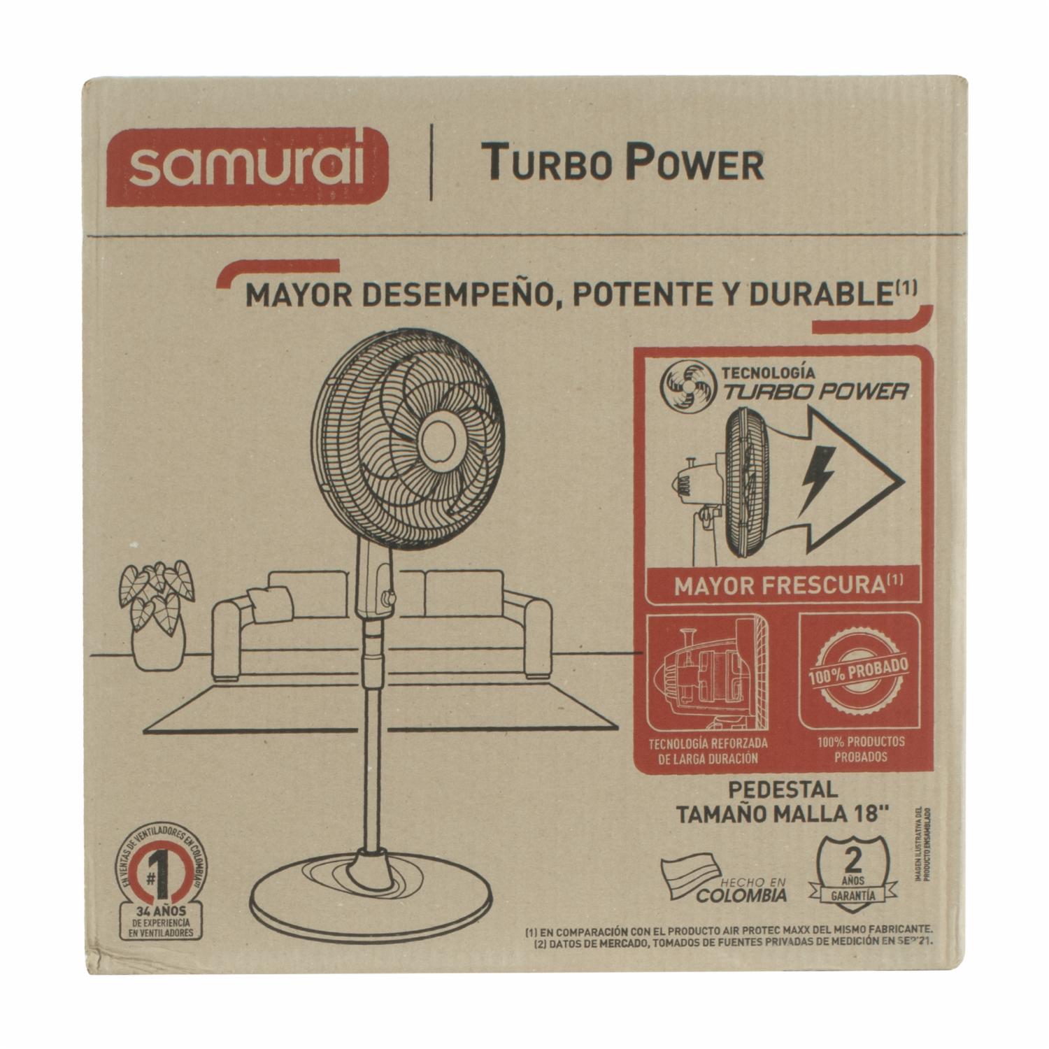 Ventilador De Pedestal Turbo Power SAMURAI 5861032309