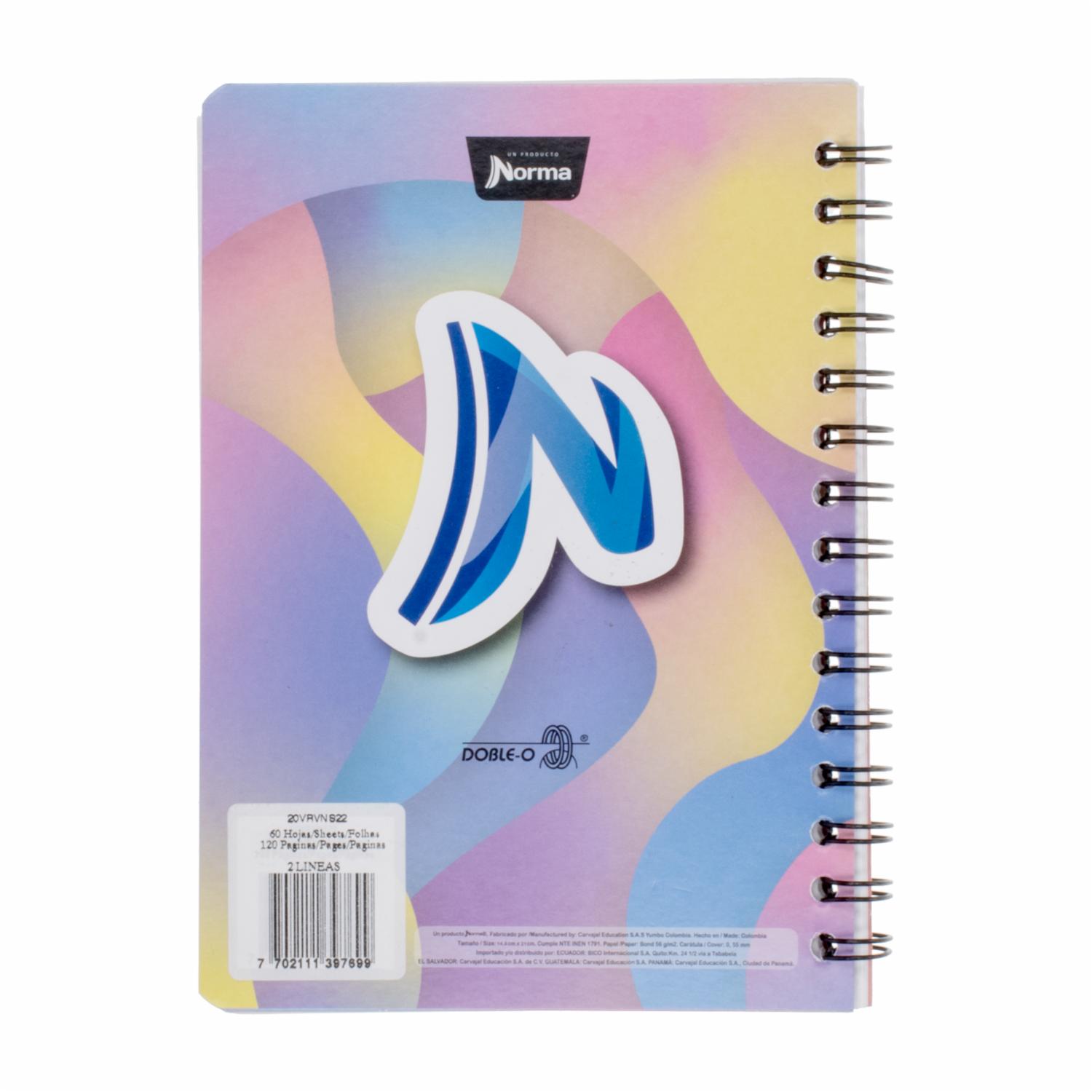 Cuaderno Junior Argollado Junior 2 Línea NORMA 60 Hojas