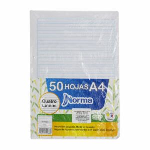 Hojas De Repuesto Tamaño A4 56 Gramos NORMA X 50 Uds