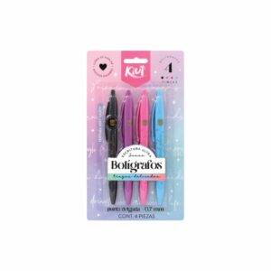 Blíster Bolígrafos De Colores KIUT X 4 Uds