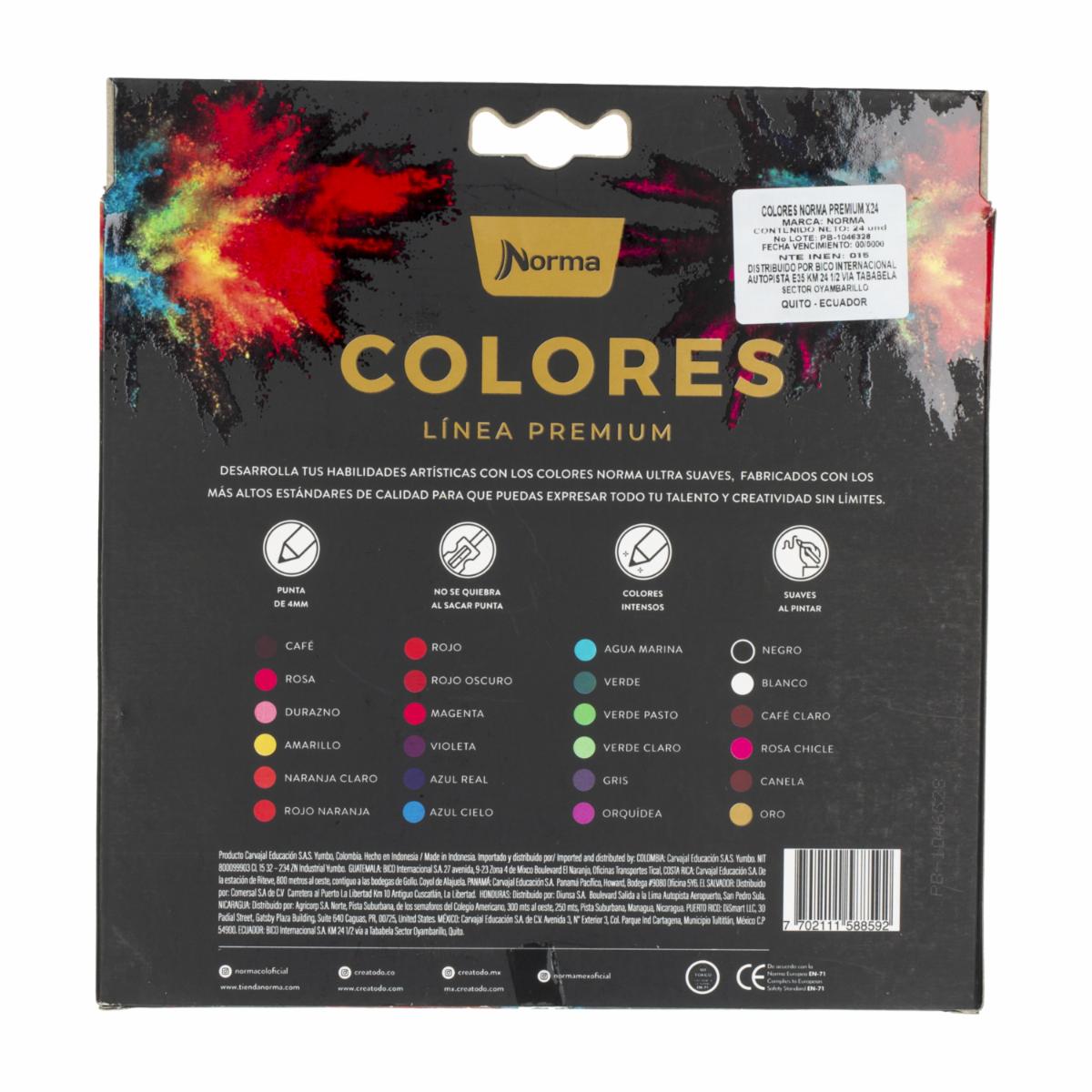 Lápices De Colores Premium NORMA X 24 Uds