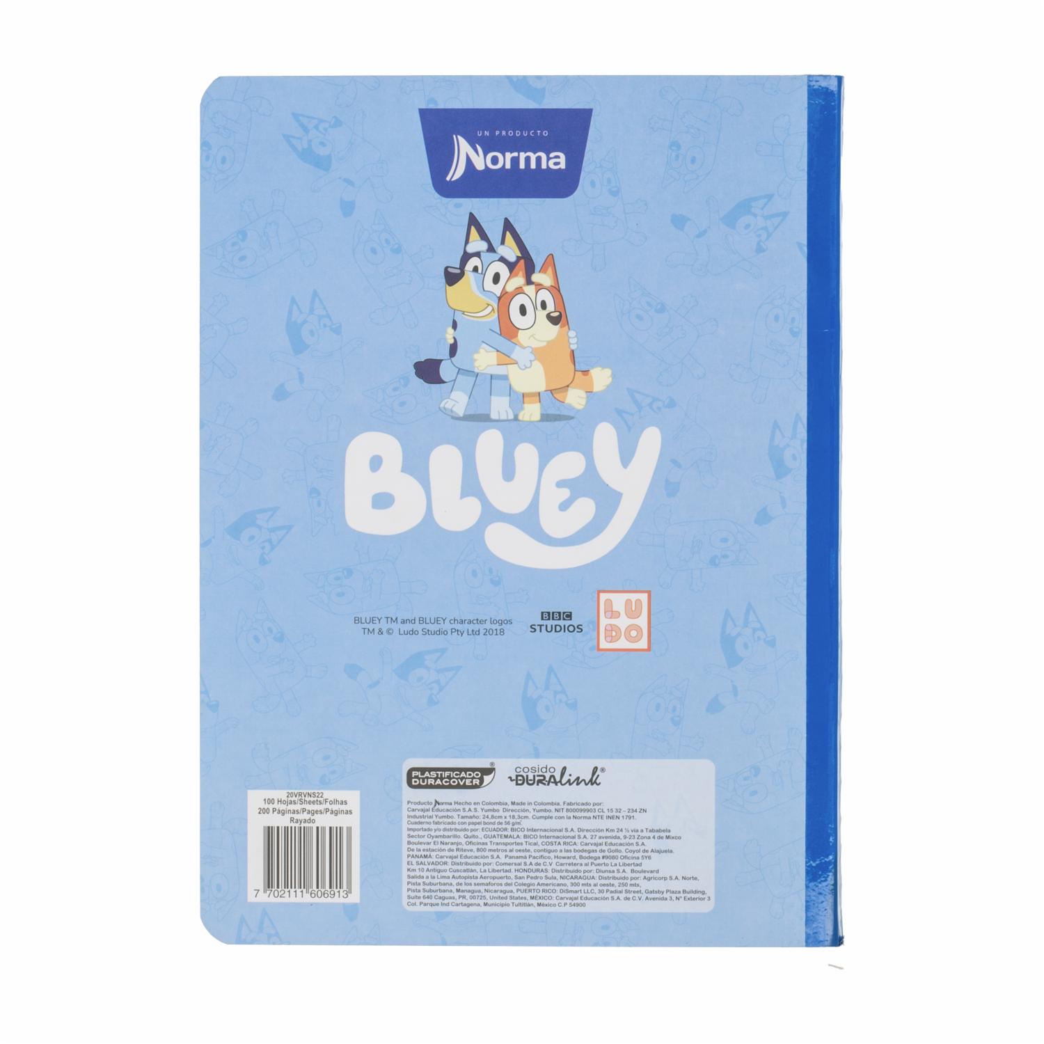 Cuaderno Cosido Bluey Rayado Parvulario NORMA 100 Hojas - Imagen 2