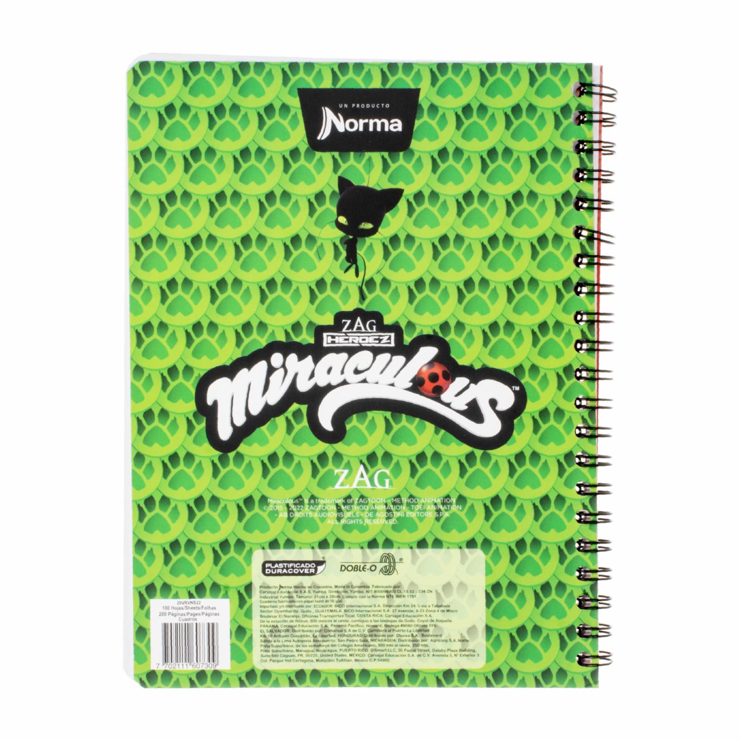 Cuaderno Universitario Lady Bug 105 Tapa Flex Cuadros NORMA 100 Hojas - Imagen 2