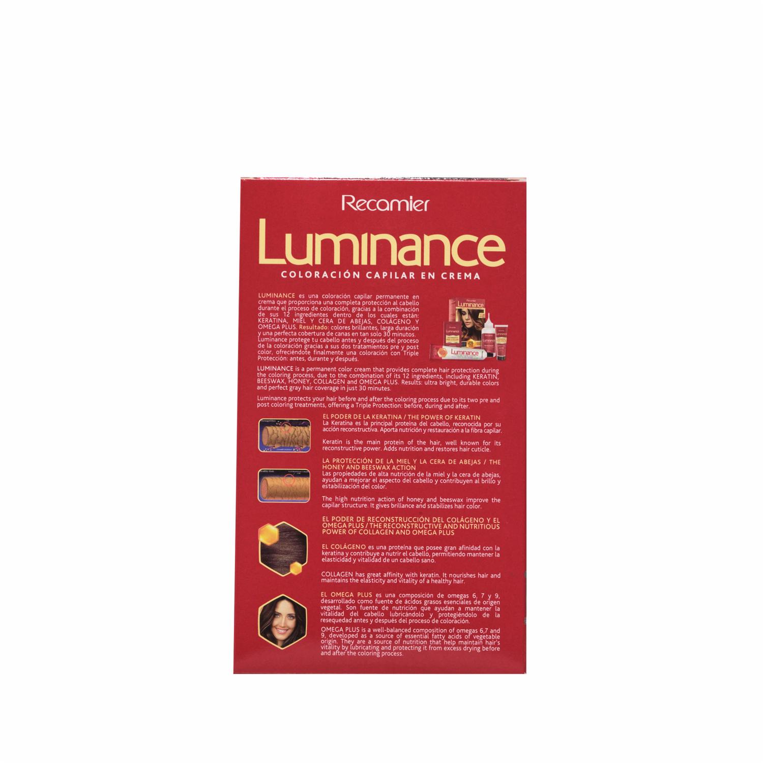 Tinte De Cabello Rubio Oscuro Doble Tubo 6 LUMINANCE Kit 2 X 60 G