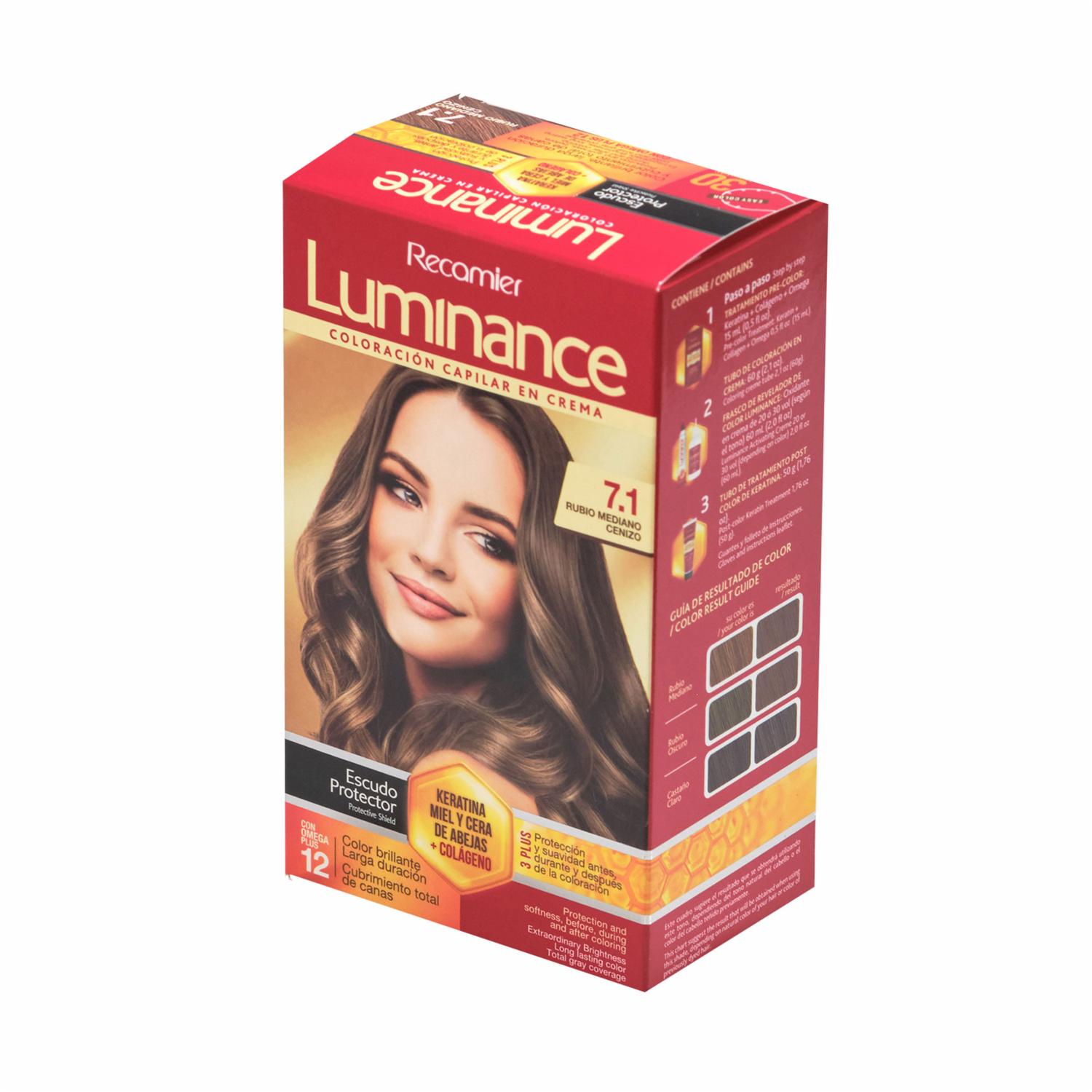 Tinte De Cabello Rubio Cenizo Profundo Doble Tubo 7.1 LUMINANCE Kit 2 X 60 G - Imagen 4