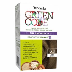 Tinte De Cabello Rubio Oscuro Natural 6.0 Sin Amoníaco GREEN CODE Kit 50 G