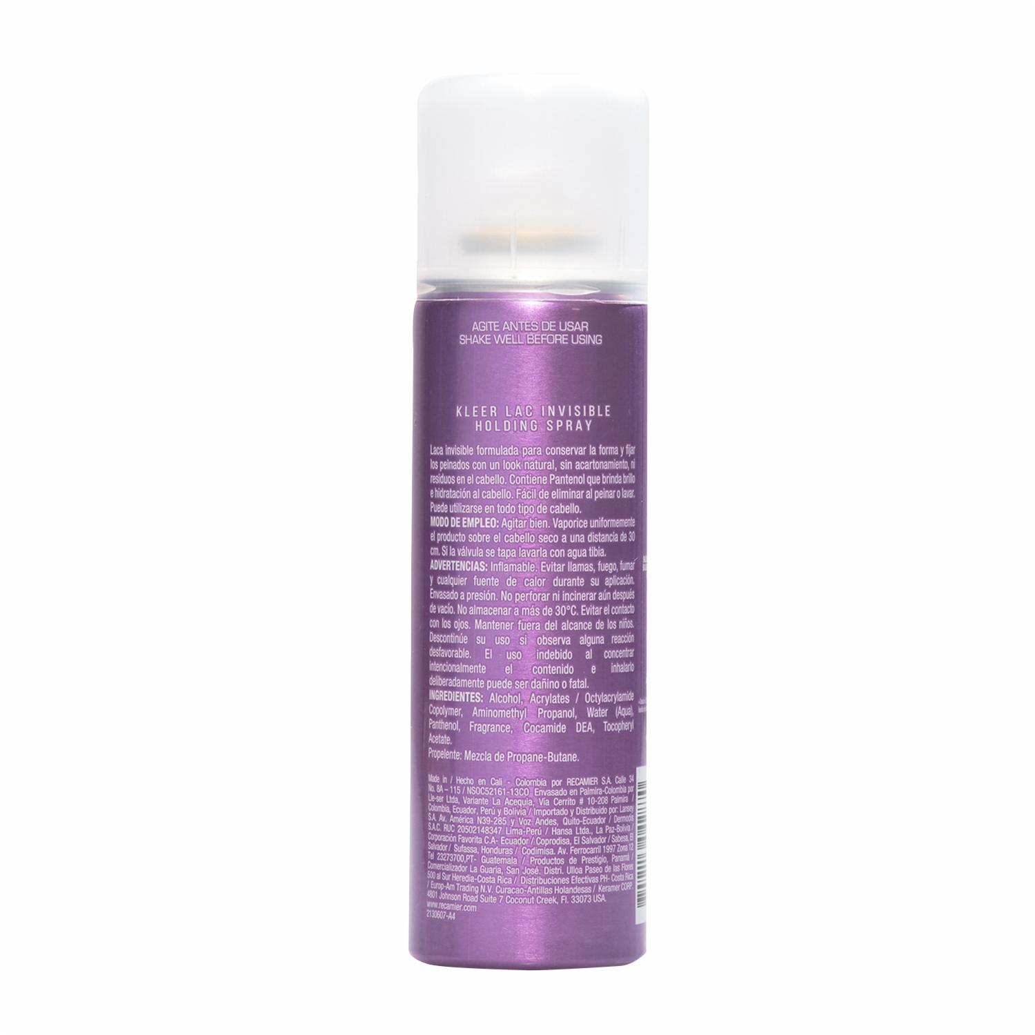Laca Para Cabello Spray Suave Kleer Lac Style KLEER LAC 260 Ml - Imagen 2