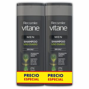 Shampoo Capilar Men Uso Diario Sin Sal VITANE 2 X 400 Ml