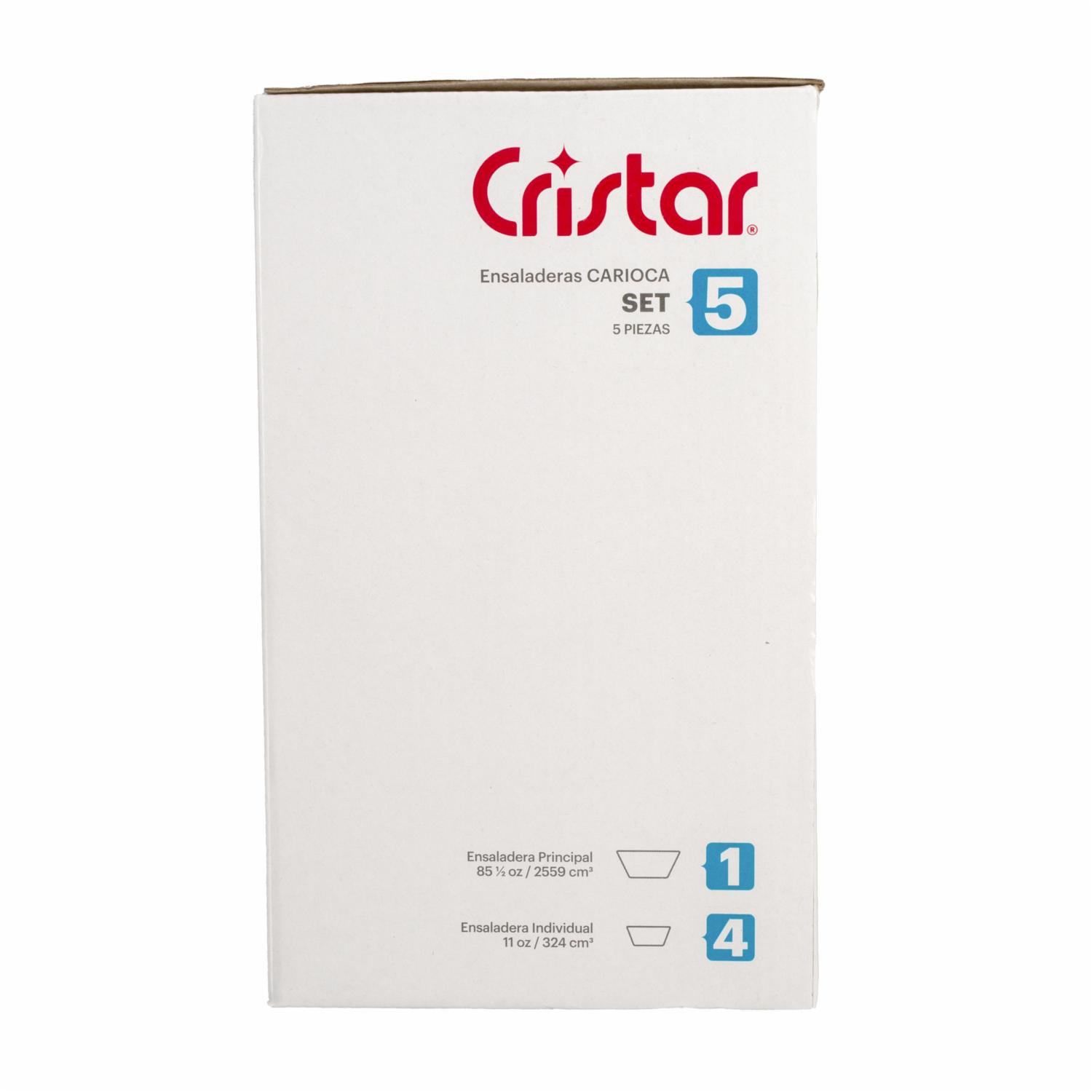 Set Ensaladera Carioca 9107el CRISTAR X 5 Piezas - Imagen 2