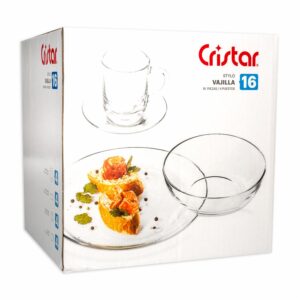 Vajilla 16 Piezas Redonda CRISTAR Stylo