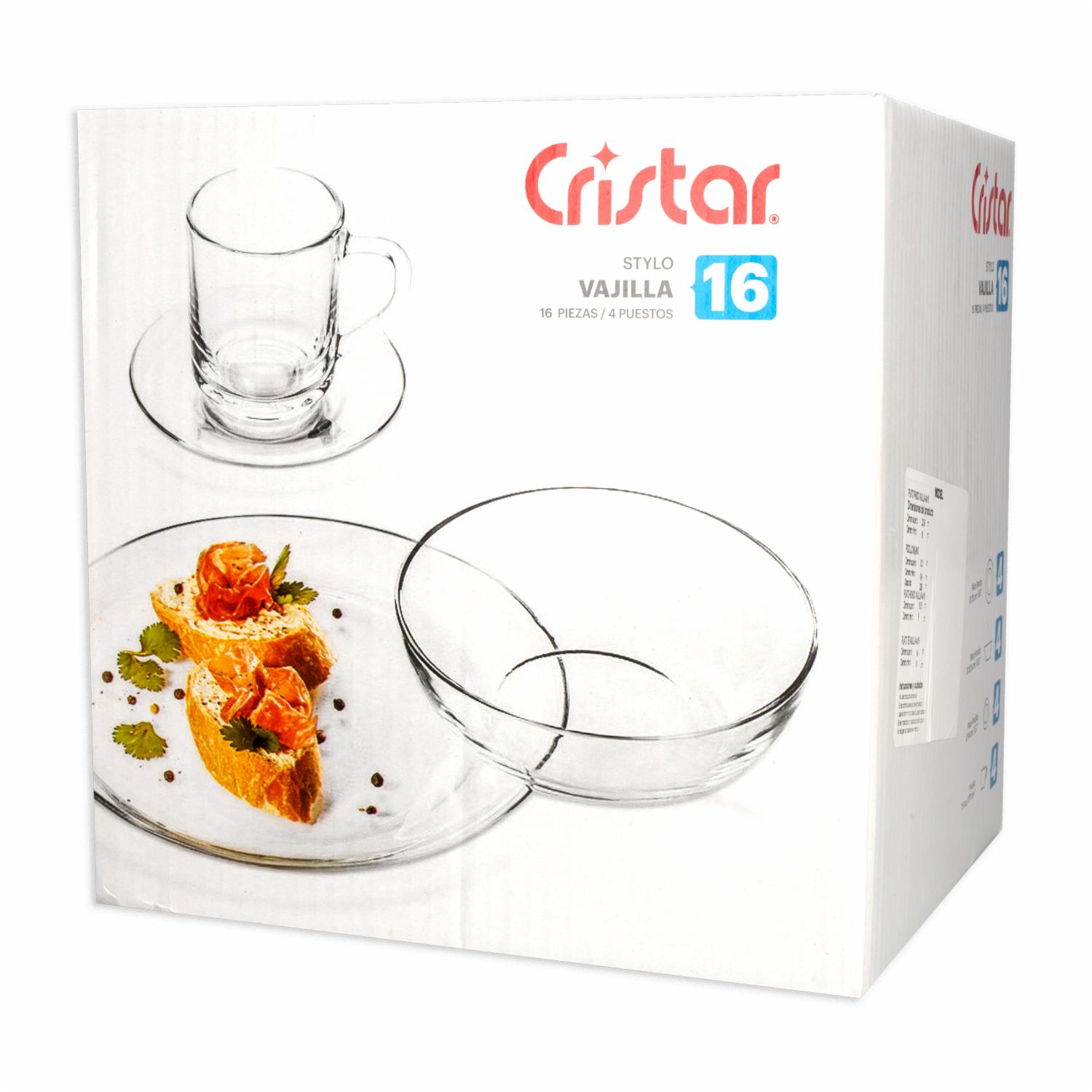 Vajilla 16 Piezas Redonda CRISTAR Stylo - Imagen 2