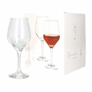 Set De Copas Brunello Vino Blanco Skyline 5468el4 CRISTAR 4 Piezas