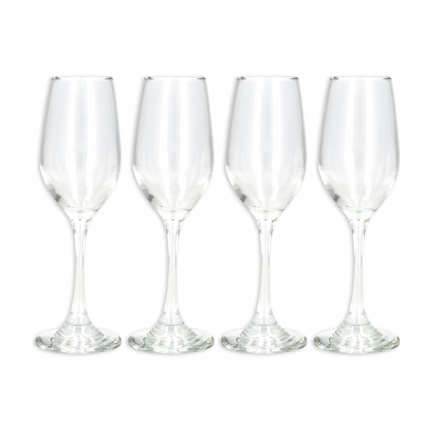 Set De Copas Brunello Champaña Est Liso Skyline 5470el4 CRISTAR 4 Piezas - Imagen 3