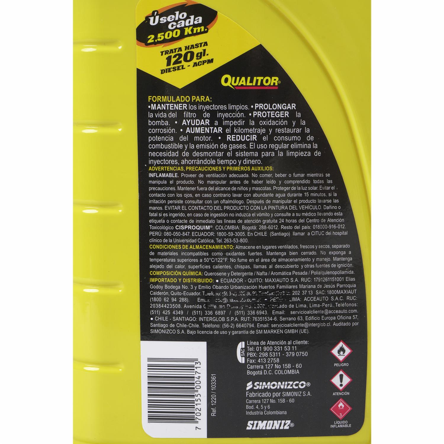 Aditivo Para Combustible Diesel SIMONIZ 1 Litro - Imagen 2