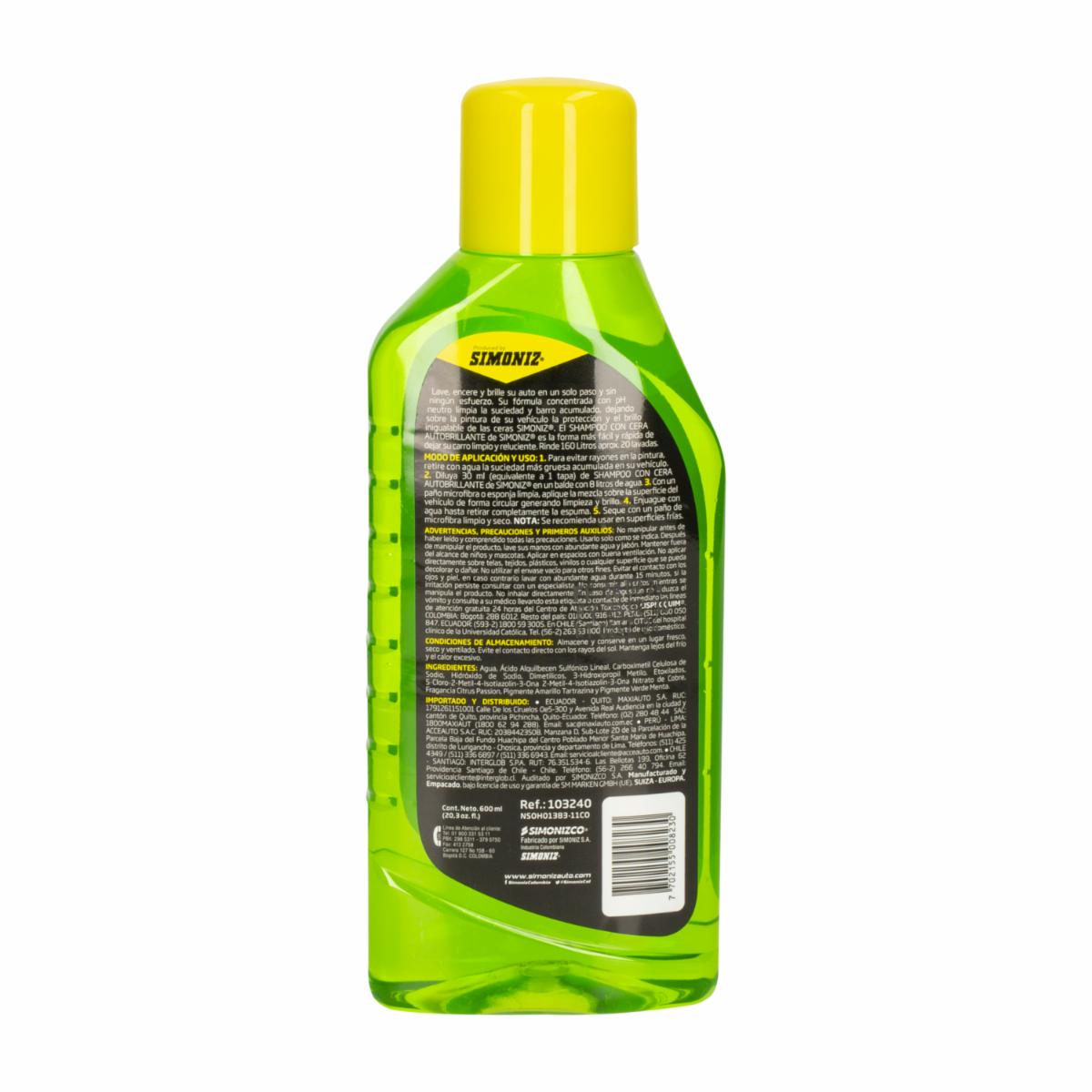 Shampoo De Cera 600Cc SIMONIZ Unidad - Imagen 2