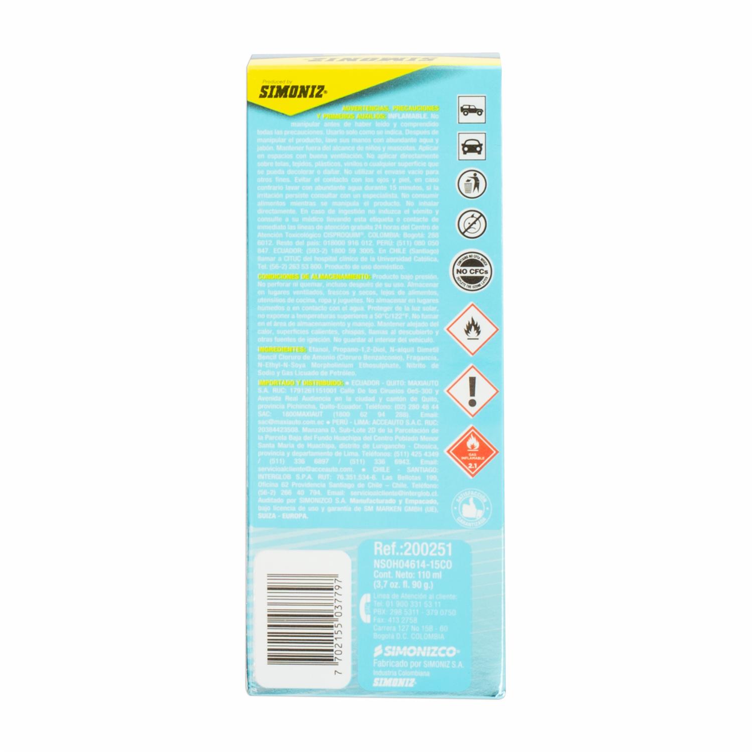 Eliminador De Olores Complete Air System SIMONIZ 110 Ml