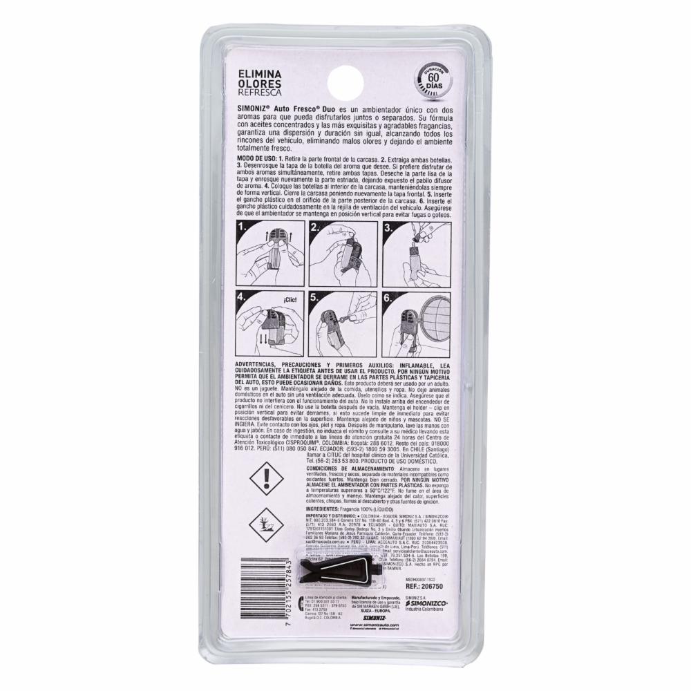 Ambiental De Automóvil DúoFresco Mad/Cuer SIMONIZ Unidad - Imagen 2