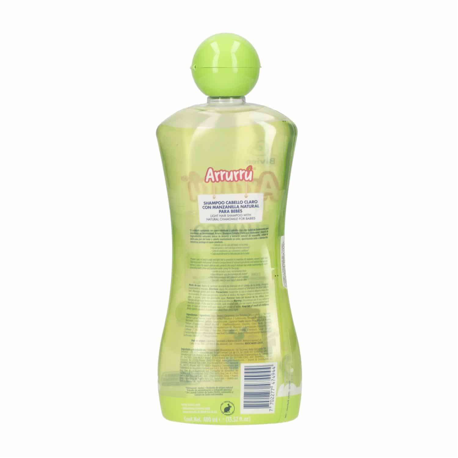 Shampoo Infantil Para Cabello Claro ARRURRÚ 400 Ml - Imagen 2