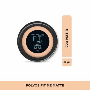 Polvo Compacto Fit Me Matte & Sin Poros Tono 220 Natural Beige MAYBELLINE NEW YORK 12 G