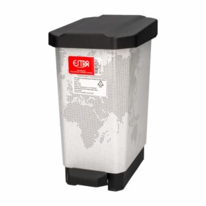 Papelera Con Pedal Diseño Mapamundi ESTRA 5 Litros