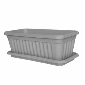 Jardinera Tipo Venecia 45Cms Gris + Bandeja FERCON Unidad