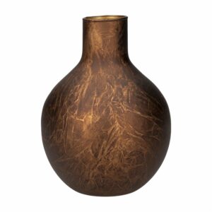 Florero Metis Oxido Bronce OTÚN 17 X 13 Cm