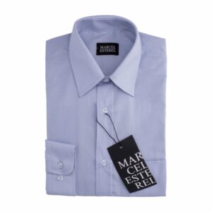 Camisa Formal Manga Larga Fondo Entero Azul Medio MARCEL ESTEREL
