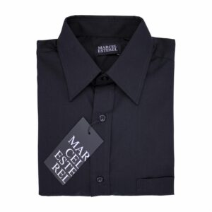 Camisa Casual Formal Manga Larga Fondo Entero Negro MARCEL ESTEREL